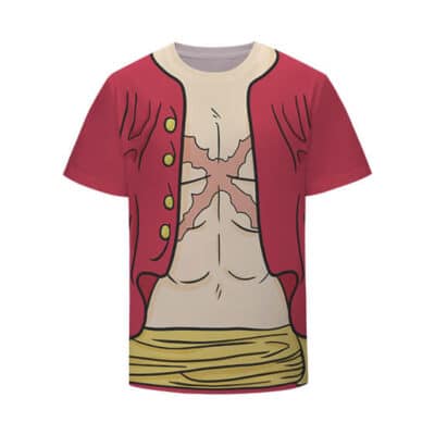 One Piece Monkey D. Luffy Outfit Costume Skin 3D Cosplay T-shirt