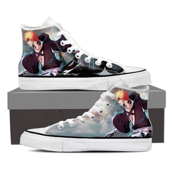 Bleach Ichigo Kurosaki Timeskip Realistic Style Anime Converse Shoes