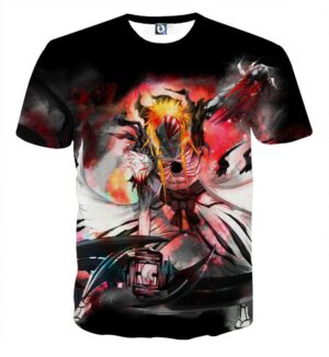 Bleach Hollow Ichigo Mask Fantasy Fan Art Full Print T-Shirt - Konoha Stuff