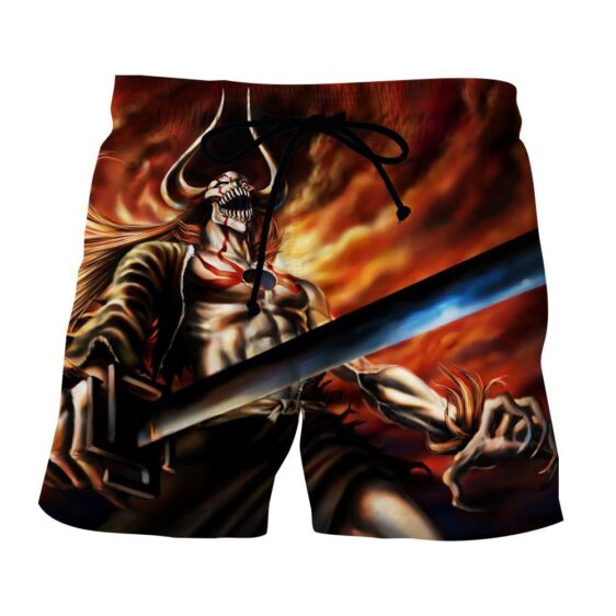Bleach Ichigo Full Hollow Horn Devil Sword Flaming Shorts - Konoha Stuff