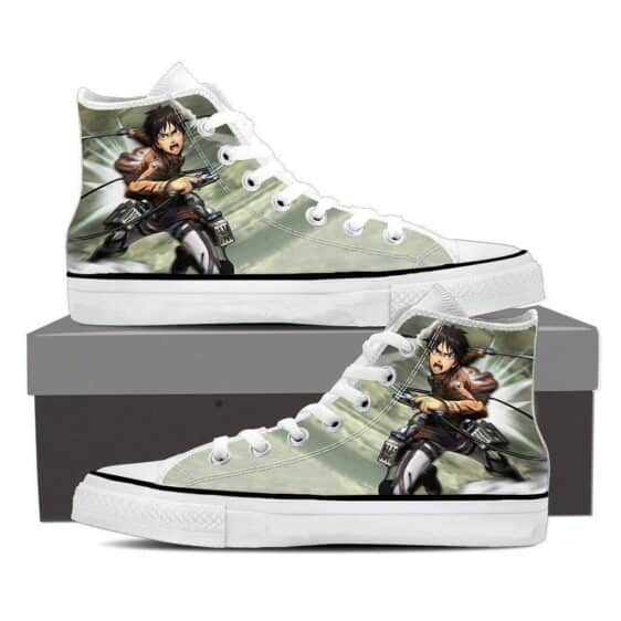 Attack On Titan Aggressive Eren Yeager Cool Style Print Shoes