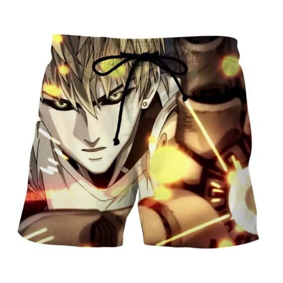 One-Punch Man Genos Cold Face Awesome Design 3D Print Short - Konoha Stuff
