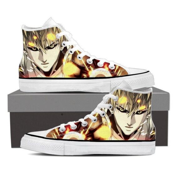One-Punch Man Genos Cold Face Awesome Design 3D Print Shoes - Konoha Stuff