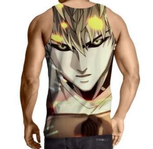One-Punch Man Genos Cold Face Awesome Design 3D Print Tank Top - Konoha Stuff