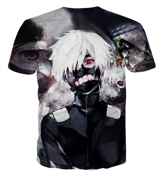 Tokyo Ghoul Ken Kaneki One-Eyed King Vibrant Print T-shirt - Konoha Stuff