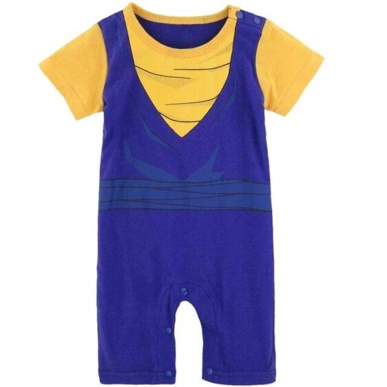 DBZ Vegetto Body Suit Cosplay Short Sleeve Baby Jumpsuit
