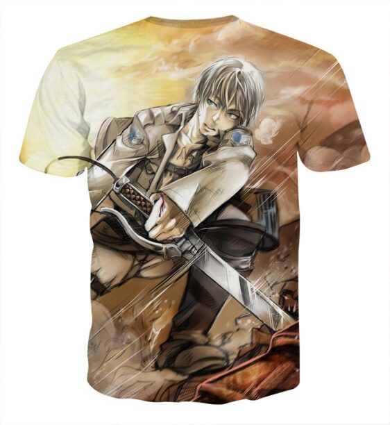 Attack On Titan Exhausted Eren Dope Fan Art Full Print T-shirt - Konoha Stuff