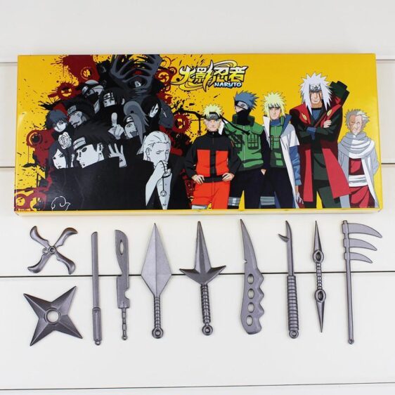10pcs Set Naruto Hatake Kakashi Deidara Kunai Shuriken Weapon Cosplay Toy - Konoha Stuff