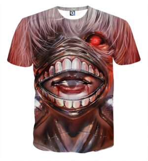 Tokyo Ghoul Super Creepy Design Ken Kaneki 3D Print T-shirt - Konoha Stuff