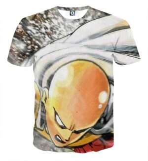 One-Punch Man Saitama Bald Head Dope Design 3D Print T-shirt - Konoha Stuff