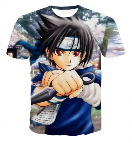 Teenager Sasuke Favorite Arms Protecting Leaf Village Dope 3D T-shirt - Konoha Stuff