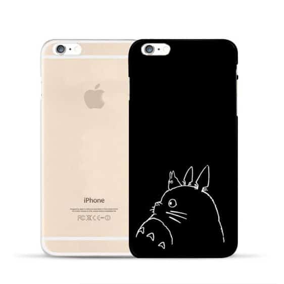 Totoro Japan Ghibli  Creature Symbol Black Minimalist Case for iPhone 6 7 S Plus - Konoha Stuff