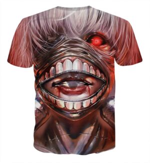 Tokyo Ghoul Super Creepy Design Ken Kaneki 3D Print T-shirt - Konoha Stuff