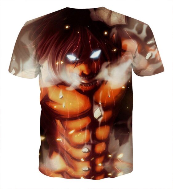 Attack On Titan Eren Founding Titan Led Light Eyes Cool T-shirt - Konoha Stuff
