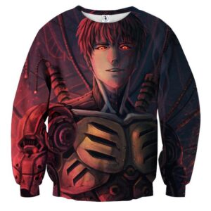 One-Punch Man Deadly Genos Vibrant Design Full Print Sweatshirt - Konoha Stuff