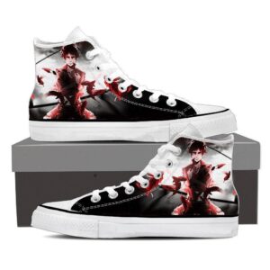 Attack On Titan Eren Evil Look Flight Feathers Cool Print Shoes