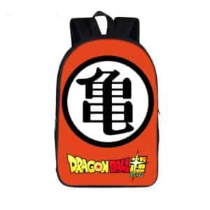 Dragon Ball Z Master Roshi Turtle Kanji Orange Backpack Bag