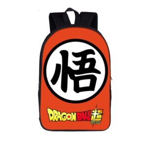 Dragon Ball Z Son Goku Wisdom Kanji Orange Backpack Bag