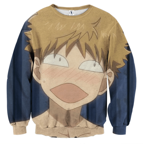 Big Windup Anime Shy and Cute Mihashi Ren 3D Print Sweater - Konoha Stuff