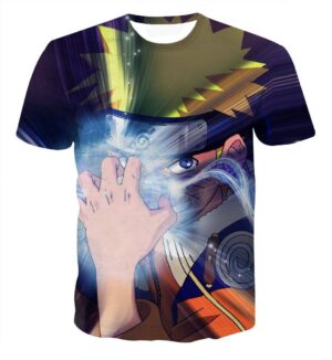 Powerful Rasengan Skill Naruto Leaf Village Symbol Fashionable T-shirt - Konoha Stuff