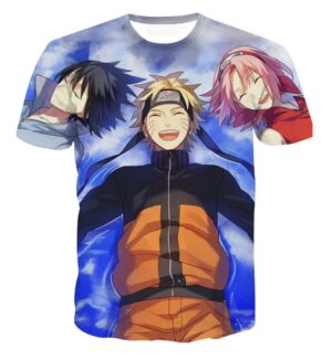 Sasuke Naruto Sakura Happy Moment The Great Friendship Cool T-shirt - Konoha Stuff