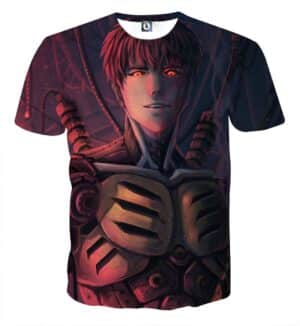 One-Punch Man Deadly Genos Vibrant Design Full Print T-shirt - Konoha Stuff