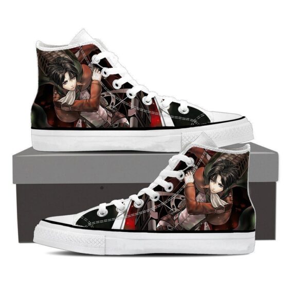 Attack On Titan Naive Eren Yeager Fan Art Vibrant Cool Shoes