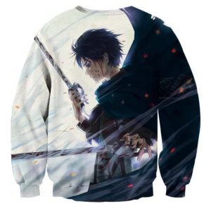 Attack On Titan Lonely Eren Sadness Cool Design Print Sweatshirt - Konoha Stuff