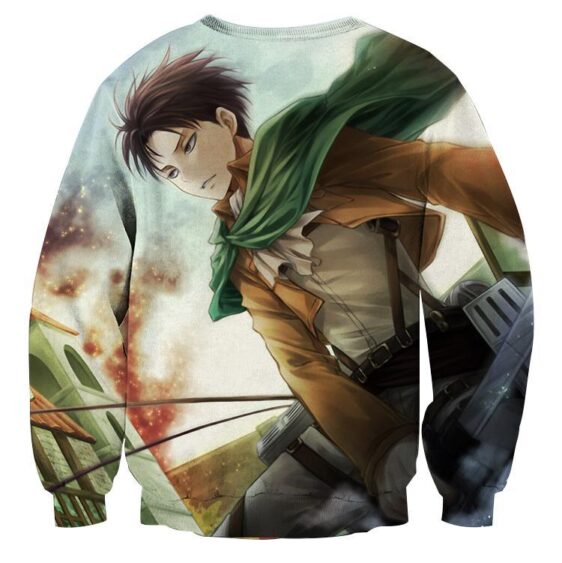 Attack On Titan Hansome Eren Yeager Vibrant Design Sweatshirt - Konoha Stuff
