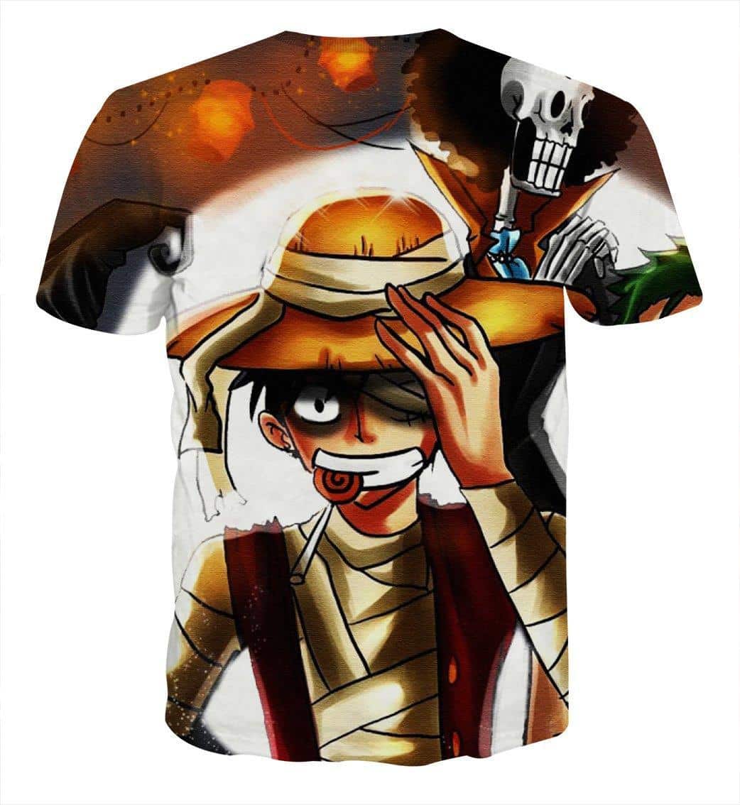 One Piece Anime Injured Monkey D Luffy Cool Stylish T-shirt -  JustAnimeThings