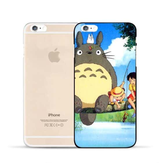 Totoro Ghibli Anime Mei Satsuki Fishing Cute Design Case for iPhone 6 7 S Plus - Konoha Stuff