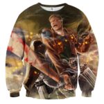 Attack On Titan Aggressive Reiner Braun Yelling Cool Sweatshirt - Konoha Stuff