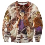 Attack On Titan Eren Annie Reiner The Three Swag Sweatshirt - Konoha Stuff