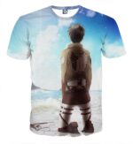 Attack On Titan Eren On His Knees Vibrant 3D Print T-shirt - Konoha Stuff