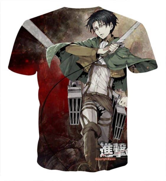 Attack On Titan Captain Levi Dope Style Full Print T-shirt - Konoha Stuff