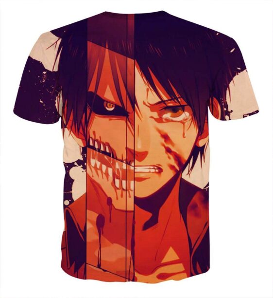 Attack On Titan Eren Two Faces Dope Style 3D Print T-shirt - Konoha Stuff