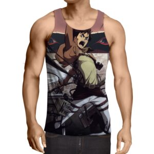 AOT Angry Eren Creepy Colossal Titan Behind The Wall Tank Top