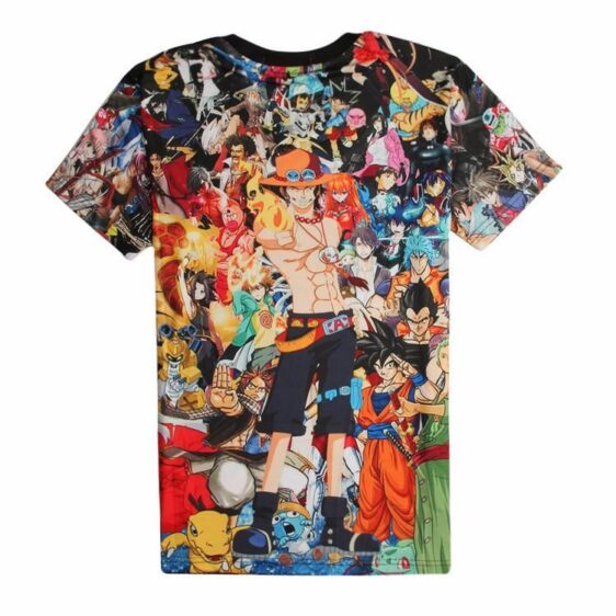 Anime Characters One Piece Death Note Gintama Naruto Dragon Ball 3D T-Shirt - Konoha Stuff