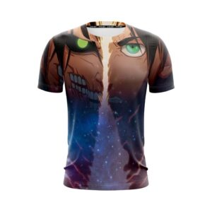 Attack On Titan Eren Jaeger Half-Titan Form Galaxy T-Shirt