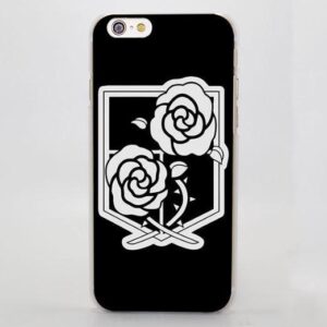 Attack On Titan Simple Black White Garrison Symbol Cool iPhone 4 5 6 7 Plus Case - Konoha Stuff