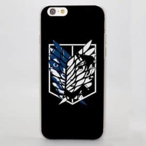 Attack On Titan The Wings Cool Faces Simple Black Art iPhone 4 5 6 7 Plus Case - Konoha Stuff