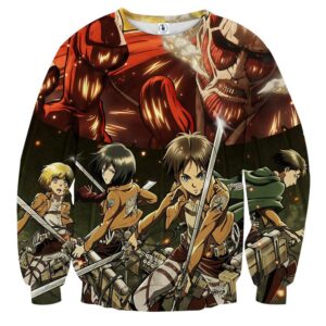 Attack on Titan Eren Mikasa Levi Armin Colossal Titan Sweatshirt