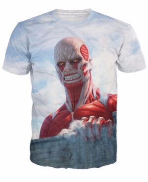 Attack on Titan Giant Humanoid Colossus Titan Cool 3D T-Shirt - Konoha Stuff