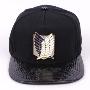 Attack on Titan Golden Logo Cool Snapback Baseball Hat Cap - Konoha Stuff