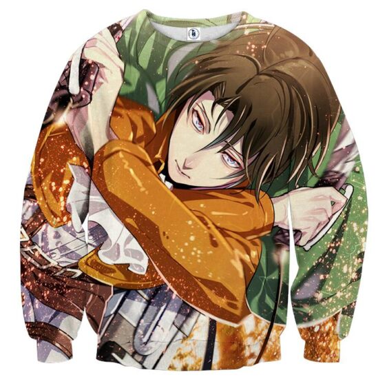 Attack on Titan Levi Ackerman Dope Swing Sword Attack Sweatshirt