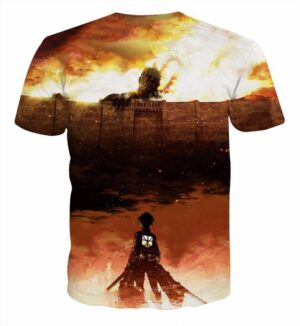 Attack on Titan Manga Enormous Walls 3D Full Print T-Shirt - Konoha Stuff