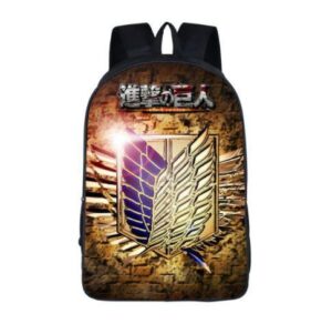 Attack on Titan Scout Corps Wings Symbol School Bag Backpack - Konoha Stuff