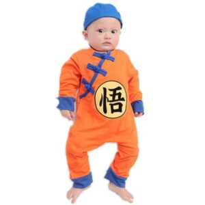 DBZ Long Sleeve Goku's Kanji Logo Cosplay Baby Jumpsuit
