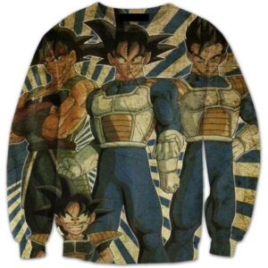 Bardock Goku Gohan Goten DBZ Family Vintage Sweatshirt - Saiyan Stuff