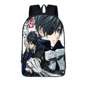 Black Butler Ciel Sebastian Anime School Bag Backpack - Konoha Stuff